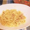 くーー〜's cooksnap of when they made 簡単5分！冷凍うどんで豆乳カルボナーラ.
