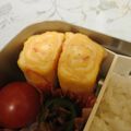 龍青空ママ's cooksnap of when they made お弁当に✿カニカマ1本で塩麹卵焼き.
