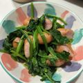 バナ猫's cooksnap of when they made 超簡単♪ウィンナーとほうれん草のソテー☆.