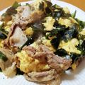 K1TR1's cooksnap of when they made わかめの豚肉たまご炒め.