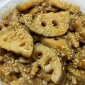 愛とココ's cooksnap of when they made 豚肉と蓮根の甘辛炒め.