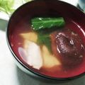 まぶたん's cooksnap of when they made 絶品お吸い物！白だしで簡単に♪鶏肉＆椎茸.
