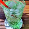 花時計咲いた's cooksnap of when they made カキ氷シロップでモスのメロンソーダ.
