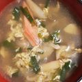 か～ぽ☆'s cooksnap of when they made ニラとカニかまの中華風卵スープ.