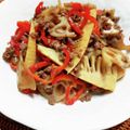 ｊｏｃｏｍｏｍｏｌａ's cooksnap of when they made ピーマンとひき肉と蓮根の簡単炒め.