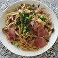 donuts★'s cooksnap of when they made 舞茸とベーコンの醤油パスタ.