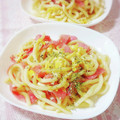 ふうはっちゃん's cooksnap of when they made 卵とハムの焼きうどん.