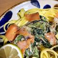 minekoaya's cooksnap of when they made 生クリーム不要！旨サーモンクリームパスタ.