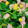 クックCCPUM6☆'s cooksnap of when they made ほうれん草のベーコン コーンのバター炒め.