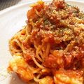 たまにゃんときよみ's cooksnap of when they made ぷりぷりエビのトマトクリームパスタ.
