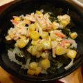 りいこりんご's cooksnap of when they made 回転寿司風 サラダ軍艦★カニかま★.