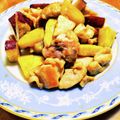 motomi♪'s cooksnap of when they made ★鶏ももと薩摩芋の韓国風★ダッカルビ★.