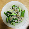 Reo14☆'s cooksnap of when they made レンジで2分！オクラとえのきの塩昆布和え.