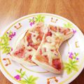 やなぎだまこ's cooksnap of when they made いちごジャムとピザチーズのトースト.