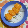 くネコまろす's cooksnap of when they made 米粉のお団子、かぼちゃ餡添え♪.