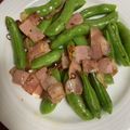 バウンド's cooksnap of when they made スナップエンドウとベーコンのペペロン風.