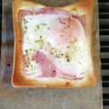 yama_miu's cooksnap of when they made 朝食に♪目玉焼きトースト.