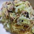 miyarobo's cooksnap of when they made 昆布屋のキャベツと塩昆布シンプルパスタ♪.