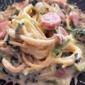 牛川モー子's cooksnap of when they made 15分ランチ☆ほうれん草のクリームパスタ.