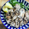 マルんちの丸顔's cooksnap of when they made お弁当に♪ヘルシー♡ささ身の胡麻塩焼き.