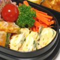 iam樹's cooksnap of when they made 3色卵焼き（小えび･大葉).