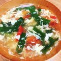 Emihann's cooksnap of when they made にらとトマトの卵スープ★エスニックスープ.