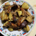 クックQT23CK☆'s cooksnap of when they made 簡単☆秋のさつま芋&豚肉&竹輪甘辛炒め.