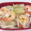 CahorineD's cooksnap of when they made 塩味で★白菜とえびのシンプル蒸しうどん.