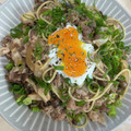 mozutoufu's cooksnap of when they made 牛肉と長ネギ、エリンギの和風パスタ.