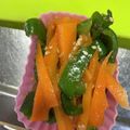 クック49L4Ho☆'s cooksnap of when they made ♪弁当女子♪ピーマンとにんじんのごま和え.