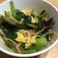 さおりん@料理特訓中's cooksnap of when they made 大根菜と卵のガーリックバター醤油炒め☆.