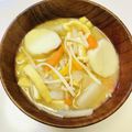 azbjbn's cooksnap of when they made 温まる～(*^^*)根菜たっぷり味噌汁♪.
