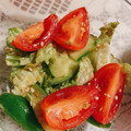 まりぴぴ♡'s cooksnap of when they made きゅうりとレタスとトマトの中華風サラダ.