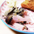 haruboomam's cooksnap of when they made 簡単！激ウマ！なすとハムの中華風和え♪.