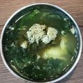 Yokchina's cooksnap of when they made ほうれん草と卵入り　本格派おぼろ昆布汁.