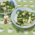 みかかめ's cooksnap of when they made きゅうりと大葉の冷奴.