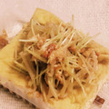 私市ビッキーズ津門巳's cooksnap of when they made “揚げの貝割れ大根梅和えオンザお揚げ”.