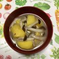おはなすき's cooksnap of when they made ほくほくじゃがいもときのこのお味噌汁.
