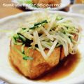 inyako's cooksnap of when they made あつあげのもやし豆苗あんかけ。.