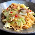 snoopy666's cooksnap of when they made さばのみそ煮缶でチャチャッと和風パスタ♪.