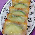 きゃんでぃ×2's cooksnap of when they made 子供喜ぶズッキーニとハムチーズの四角春巻.