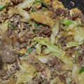 チョッパーにゃん★'s cooksnap of when they made すき焼きみたいな牛キャベ卵とじ.