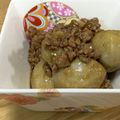 ちな1212's cooksnap of when they made 里芋のひき肉、枝豆の甘辛煮♪.