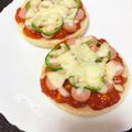 そらいろ猫's cooksnap of when they made イングリッシュマフィンでミニチュアピザ❤.