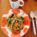 MaronDINKS's cooksnap of when they made 菜の花としらすのフレッシュトマトパスタ.