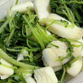 トラととら's cooksnap of when they made 水菜とエビの白だし炒め.