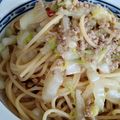 KannoPopo's cooksnap of when they made 簡単♪白菜と豚ひき肉の和風パスタ.
