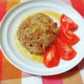 ふうはっちゃん's cooksnap of when they made シャキシャキもやしの生姜焼きハンバーグ.
