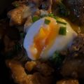 H♡S's cooksnap of when they made cafe風。豚と茄子のピリ味噌丼♪.