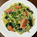 ☆さぶ☆☆'s cooksnap of when they made 簡単！ほうれん草と鮭のクリームパスタ.
